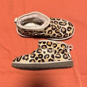 UGG Leopard Print Boots with Cozy Lining